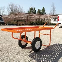 Leonard Flatbed 2-Wheel Nursery Cart, 2ft X 5ft Deck, 850 Lb Capacity -Garden Store 2460ex 3 1