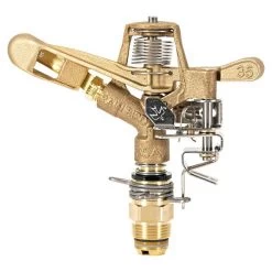 Rainbird Brass Impulse Sprinkler Head 3/4in -Garden Store 35adj left