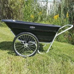 Muller's Original Smart Cart, Black 7 Cu. Ft. Tray With 20" Flat Free Spoke Wheels