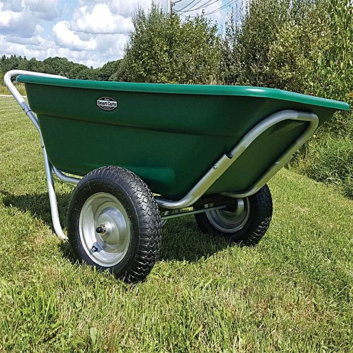 Muller's Original Smart Cart, Green 7 Cu. Ft. Tray With 16" Turf Wheels 5 Muller's Original Smart Cart, Green 7 Cu. Ft. Tray With 16" Turf Wheels - Image 3