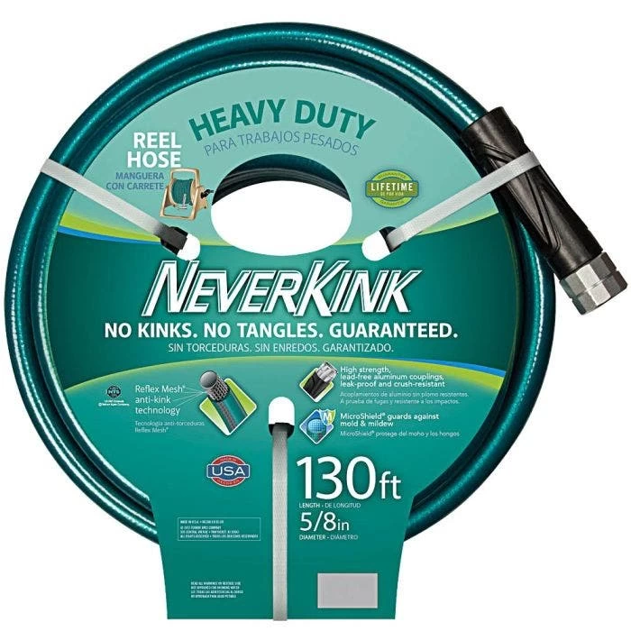 NeverKink Heavy Duty Reel Hose, 5/8-in, 130ft 3 NeverKink Heavy Duty Reel Hose, 5/8-in, 130ft