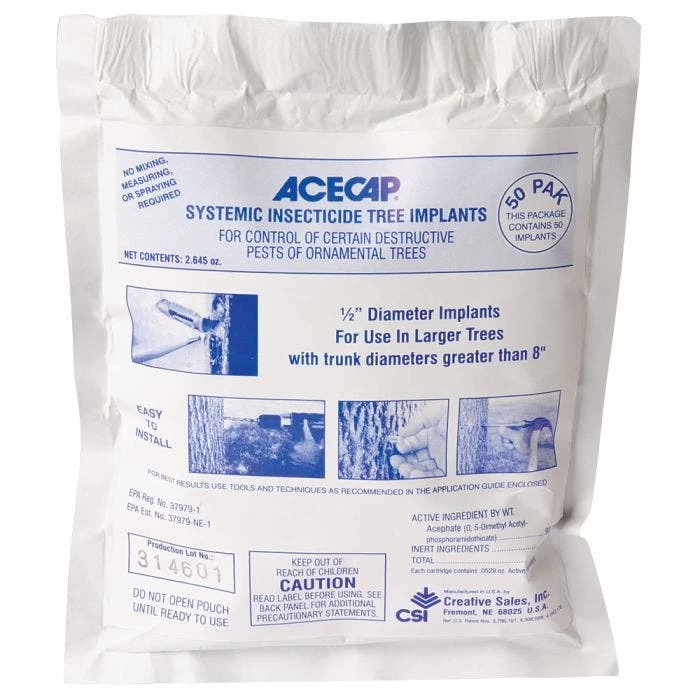 AceCap Systemic Insecticide Tree Implants, 50-pack 3 AceCap Systemic Insecticide Tree Implants, 50-pack