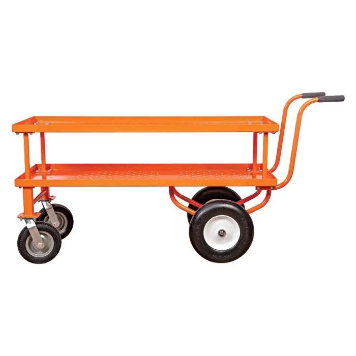 Leonard 2-Foot By 5-Foot Push-Style Nursery Cart With 12-Inch Shelf 4 Leonard 2-Foot By 5-Foot Push-Style Nursery Cart With 12-Inch Shelf - Image 2