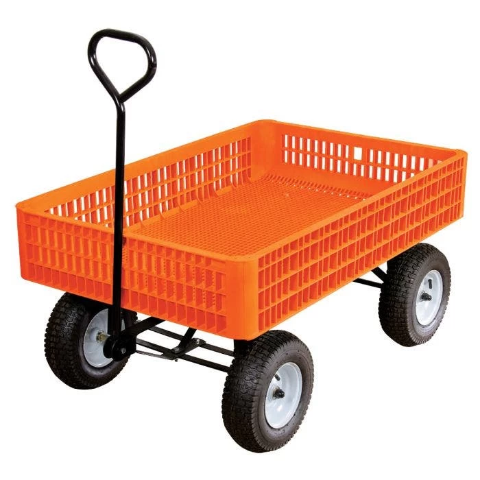 Leonard Orange Utility Wagon, Flat Free Tires 3 Leonard Orange Utility Wagon, Flat Free Tires