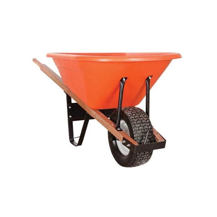 Leonard 6-Cubic-Foot Capacity Poly Tray Wheelbarrow With Flat-Free Tire 3 Leonard 6-Cubic-Foot Capacity Poly Tray Wheelbarrow With Flat-Free Tire