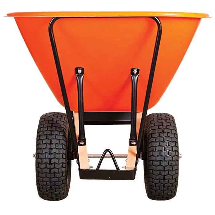 Leonard 2-Wheeled, 10-Cubic-Foot Capacity Poly Tray Wheelbarrow With Pneumatic Tires 4 Leonard 2-Wheeled, 10-Cubic-Foot Capacity Poly Tray Wheelbarrow With Pneumatic Tires - Image 2