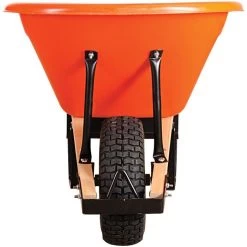 Leonard 6-Cubic-Foot Capacity Poly Tray Wheelbarrow With Pneumatic Tire -Garden Store wb6 2 2